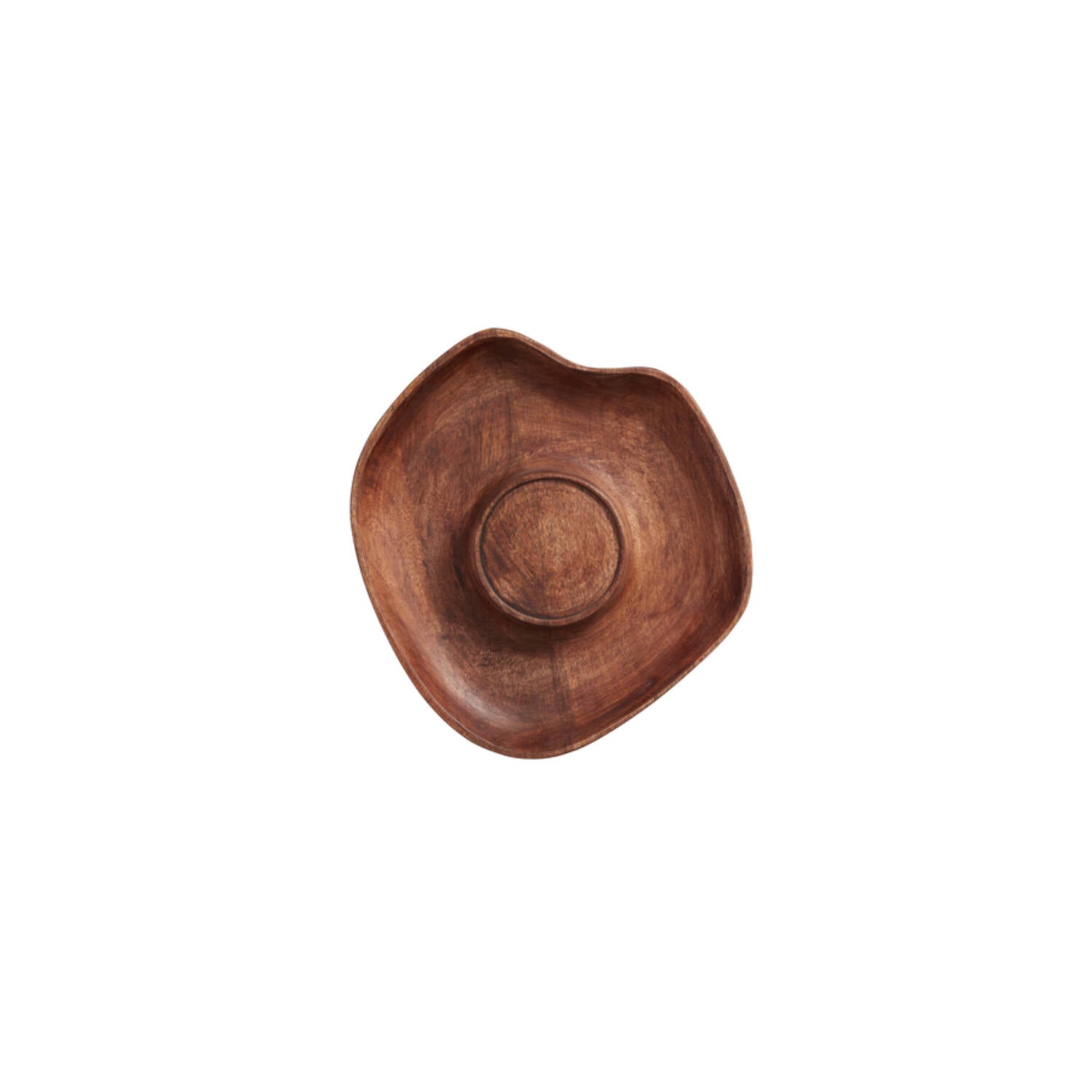 Kaarsenhouder hout 24,5x24,5x4 cm