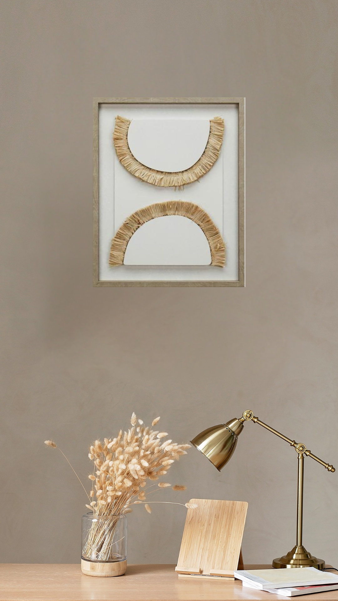 3d Wanddecoratie van Stro 45x60cm