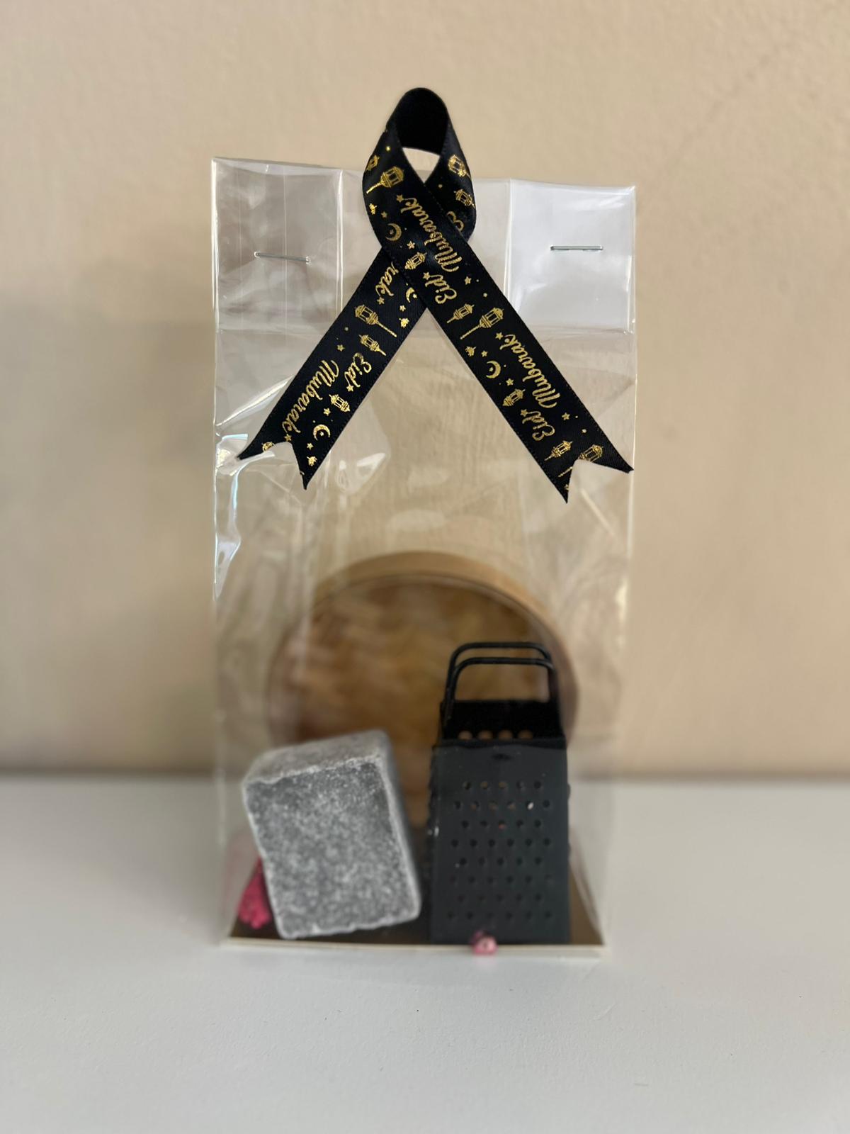 Amberblok&minirasp&schaaltje