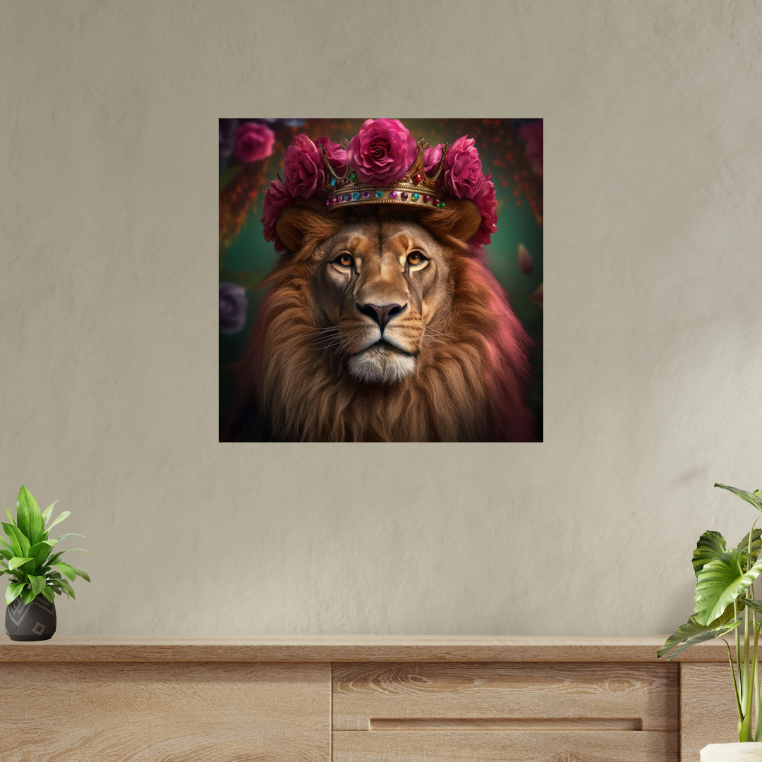 Leeuwenkoning met kroon