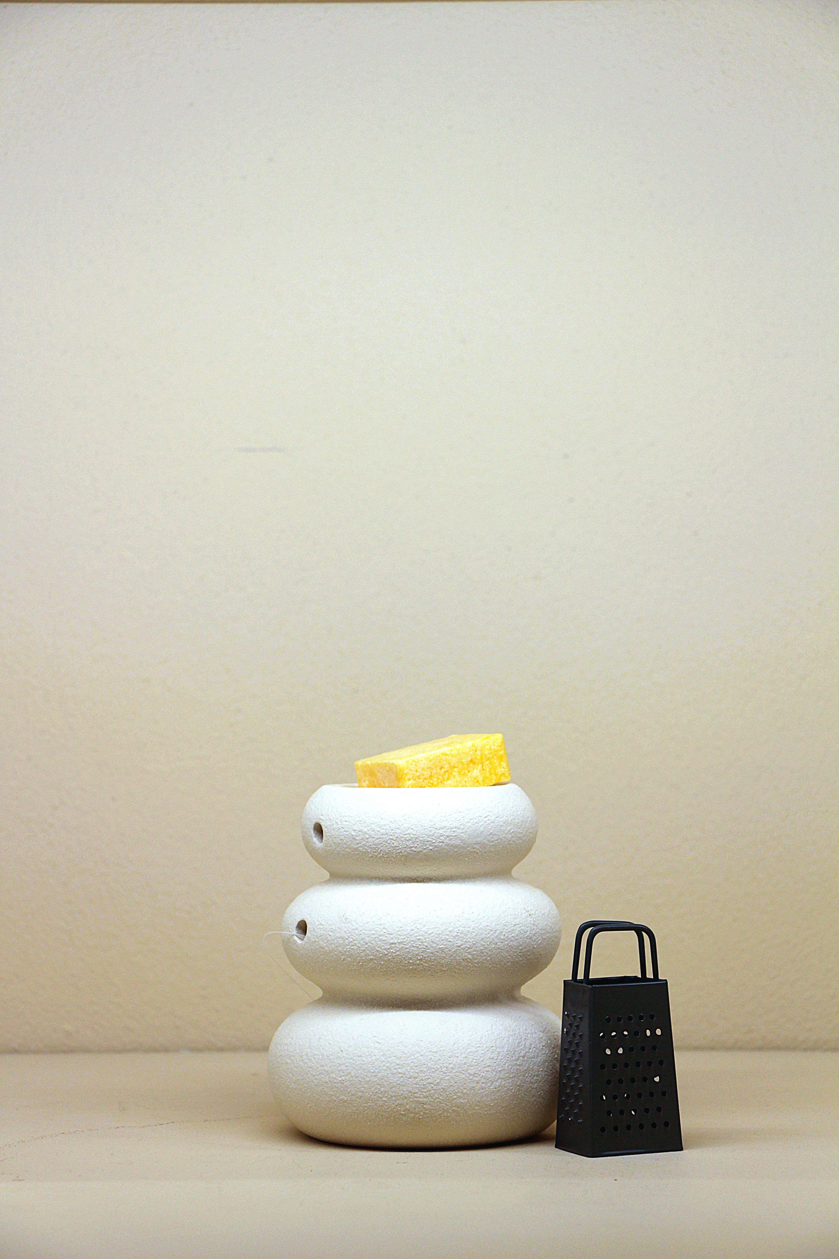 Geurbrander aardewerk pebbles cream 11,1x11,1x12,7cm