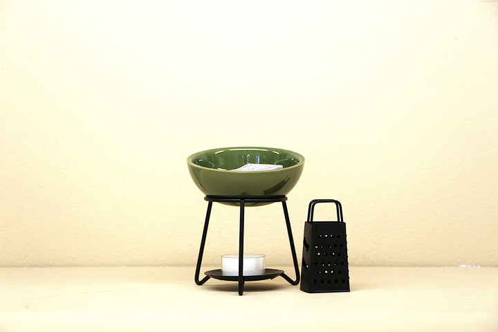 Geurbrander Bowl Keramiek Groen