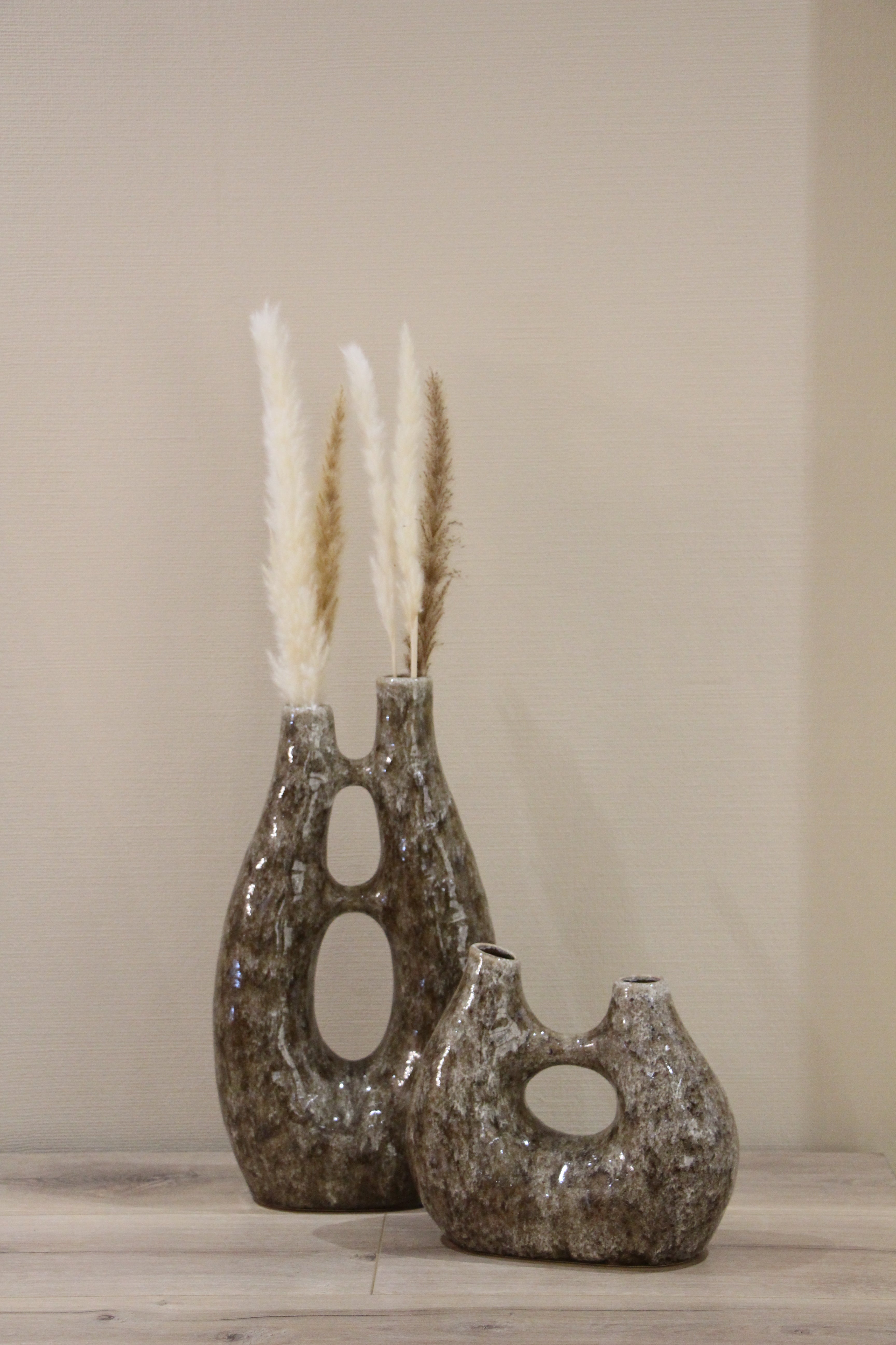 Keramiek Glansbruin Vaas